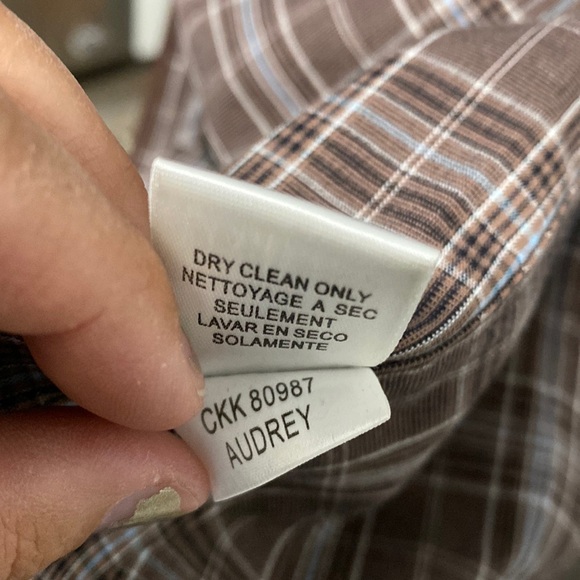 BCBG MAX AZRIA AUDREY PLAID TRENCH BROWN BLUE COAT SMALL - Picture 4 of 16